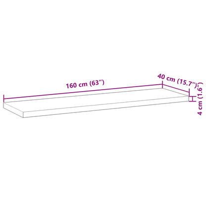 Schweberegale 2 Stk. 160x40x4 cm Massivholz Akazie Unbehandelt