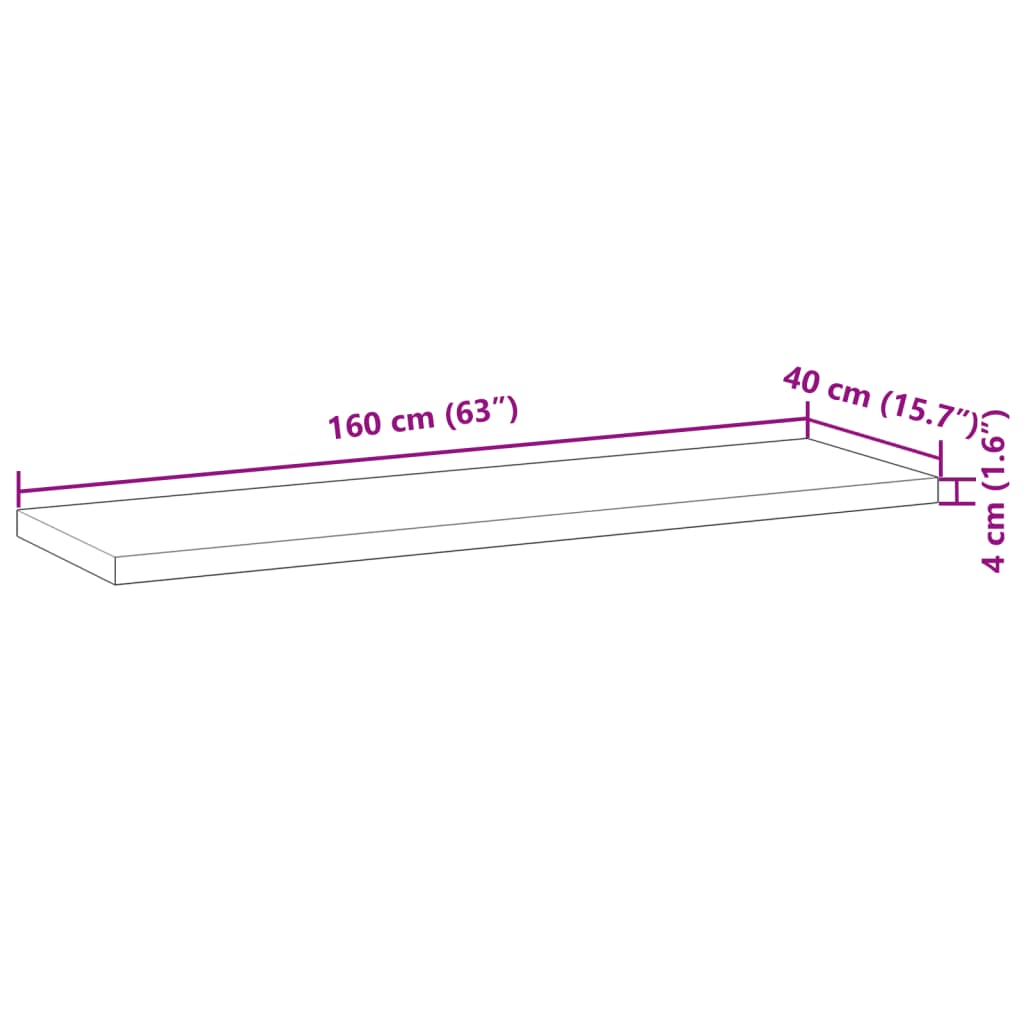 Schweberegale 3 Stk. 160x40x4 cm Massivholz Akazie Unbehandelt