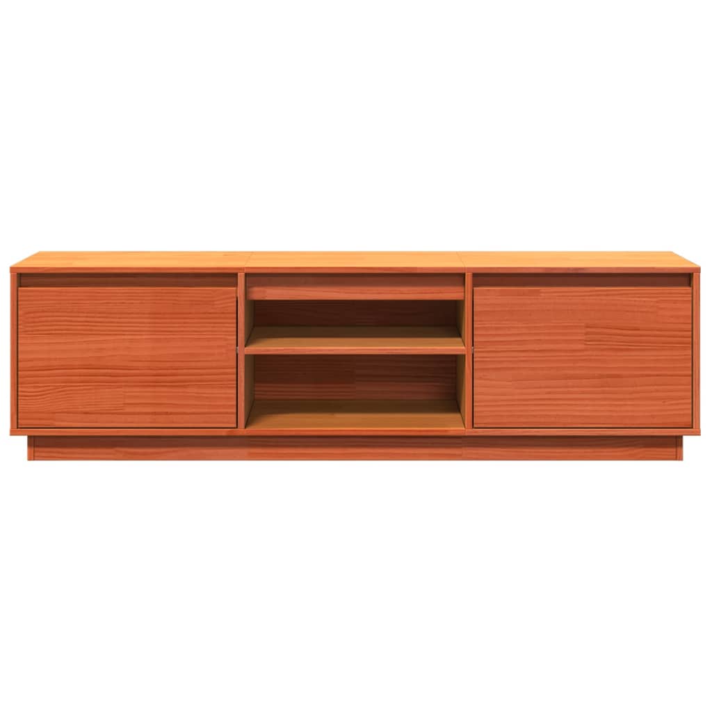 TV-Schrank Wachsbraun 140x35x40 cm Massivholz Kiefer