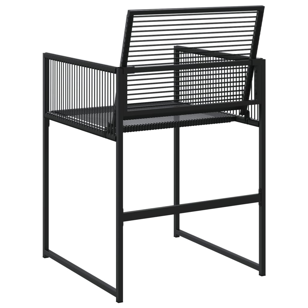 Gartenstühle 4 Stk. Schwarz Poly Rattan