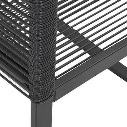 Gartenstühle 2 Stk. Schwarz Poly Rattan