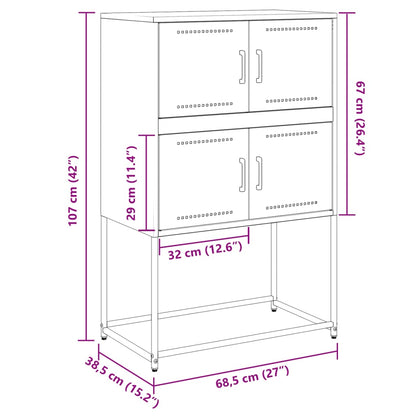 Sideboard Rosa 68,5x38,5x107 cm Stahl