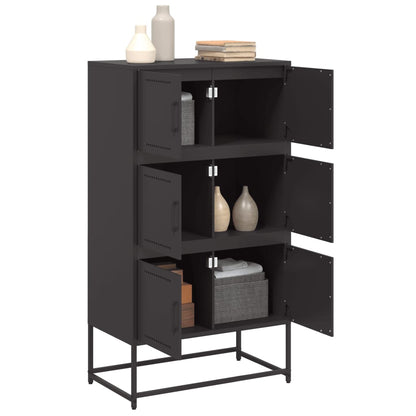 Sideboard Schwarz 68,5x38,5x123,5 cm Stahl