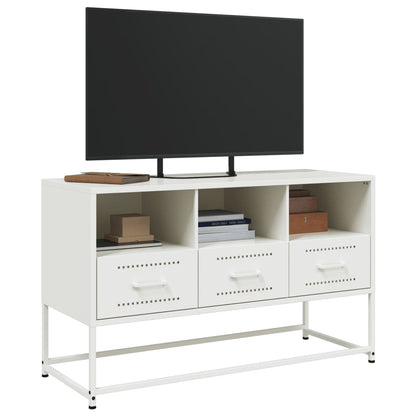 TV-Schrank Weiß 100,5x39x60,5 cm Stahl