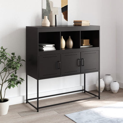 Sideboard Schwarz 100,5x39x107 cm Stahl