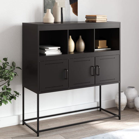 Sideboard Schwarz 100,5x39x107 cm Stahl