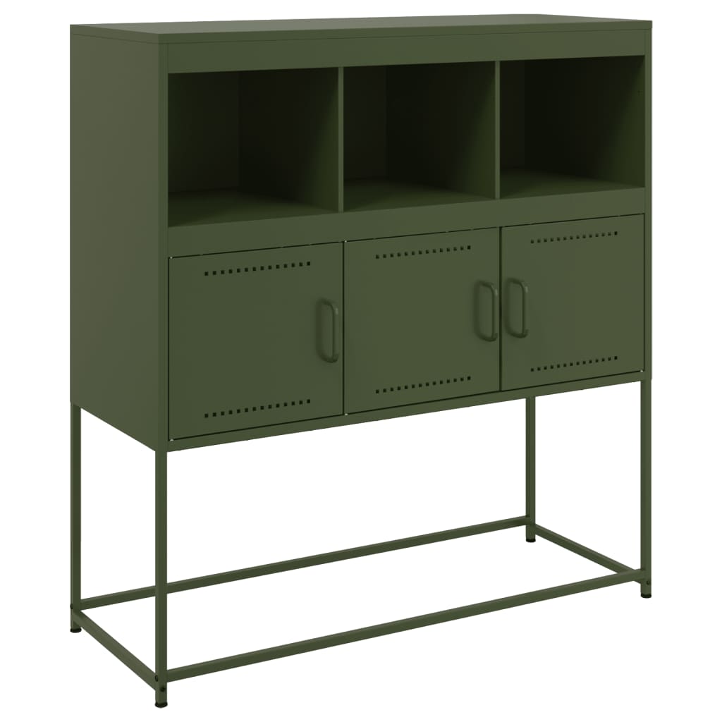 Sideboard Olivgrün 100,5x39x107 cm Stahl