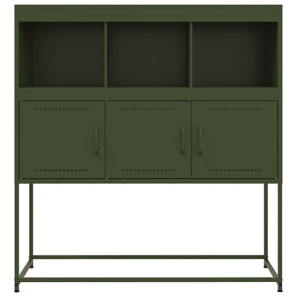 Sideboard Olivgrün 100,5x39x107 cm Stahl