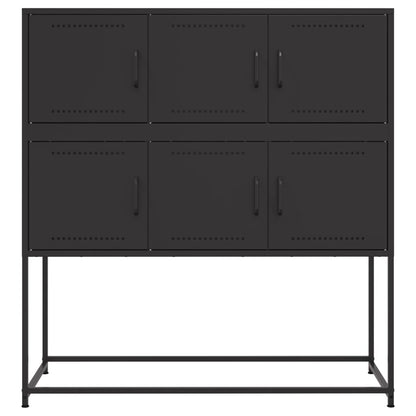 Sideboard Schwarz 100,5x39x107 cm Stahl