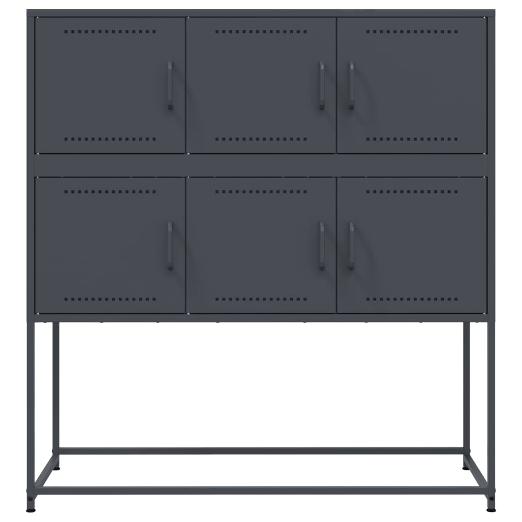 Sideboard Anthrazit 100,5x39x107 cm Stahl