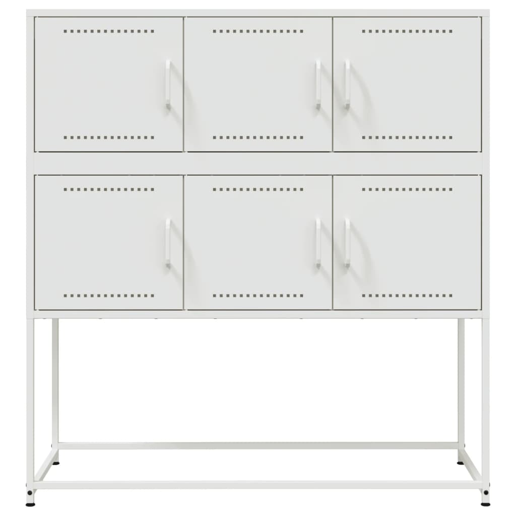 Sideboard Weiß 100,5x39x107 cm Stahl