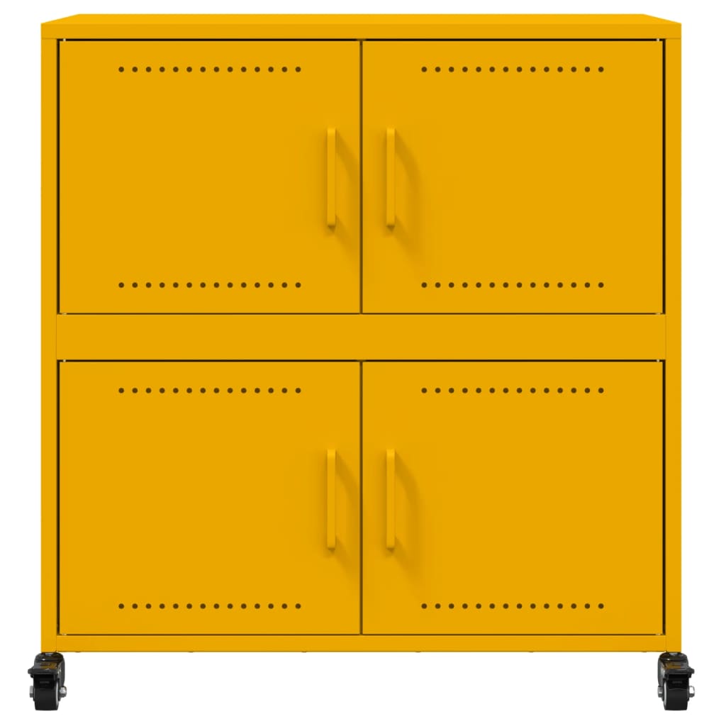 Sideboard Senfgelb 68,5x39x72 cm Stahl