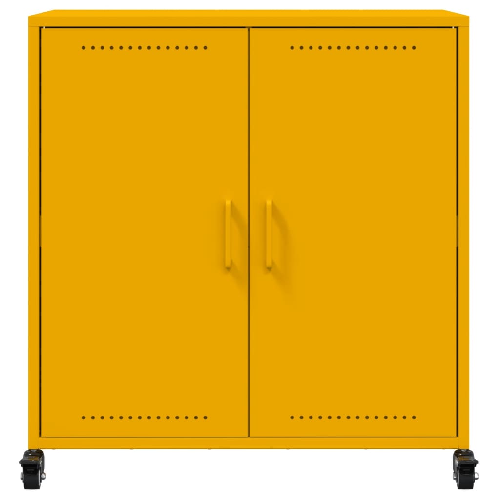 Sideboard Senfgelb 68,5x39x72 cm Stahl