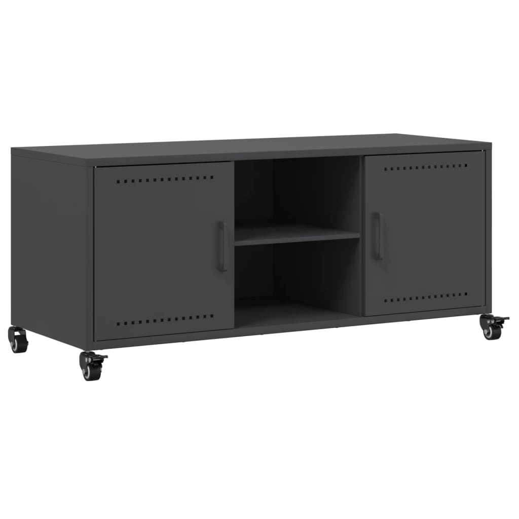 TV-Schrank Schwarz 100,5x39x43,5 cm Stahl