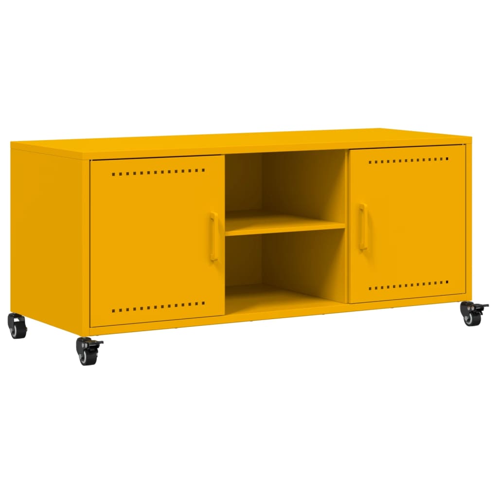 TV-Schrank Senfgelb 100,5x39x43,5 cm Stahl