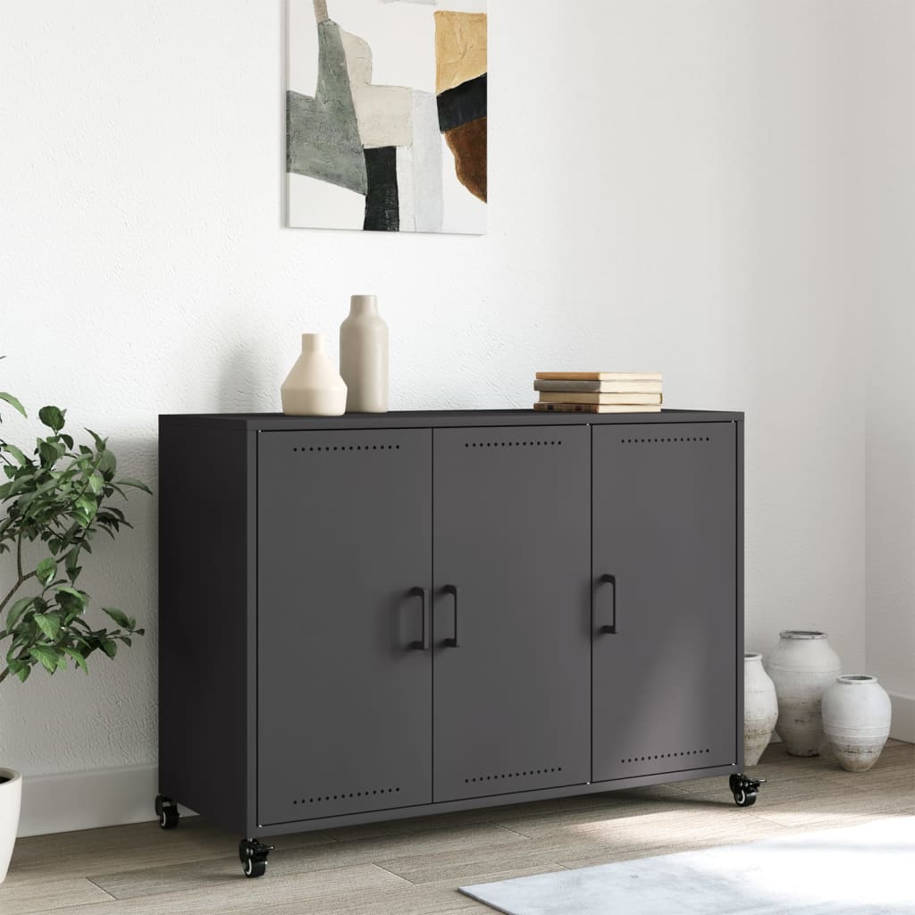 Sideboard Schwarz 100,5x39x72 cm Stahl