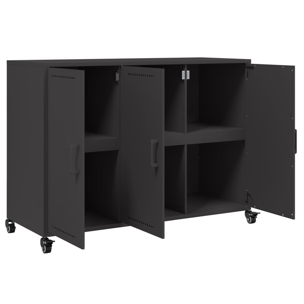 Sideboard Schwarz 100,5x39x72 cm Stahl