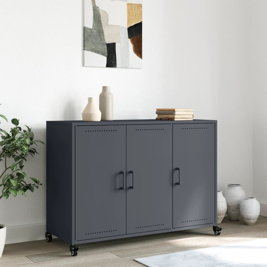 Sideboard Anthrazit 100,5x39x72 cm Stahl