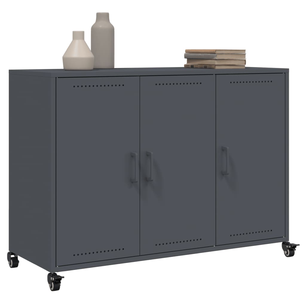 Sideboard Anthrazit 100,5x39x72 cm Stahl