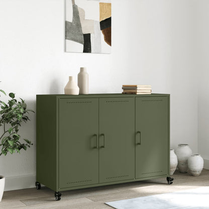 Sideboard Olivgrün 100,5x39x72 cm Stahl