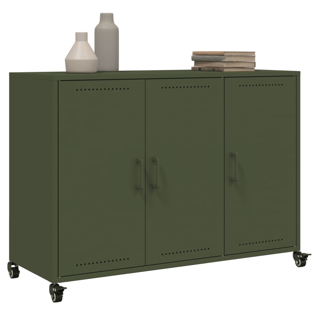 Sideboard Olivgrün 100,5x39x72 cm Stahl