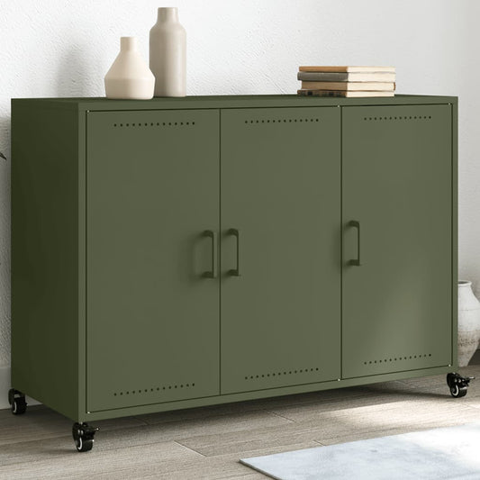 Sideboard Olivgrün 100,5x39x72 cm Stahl