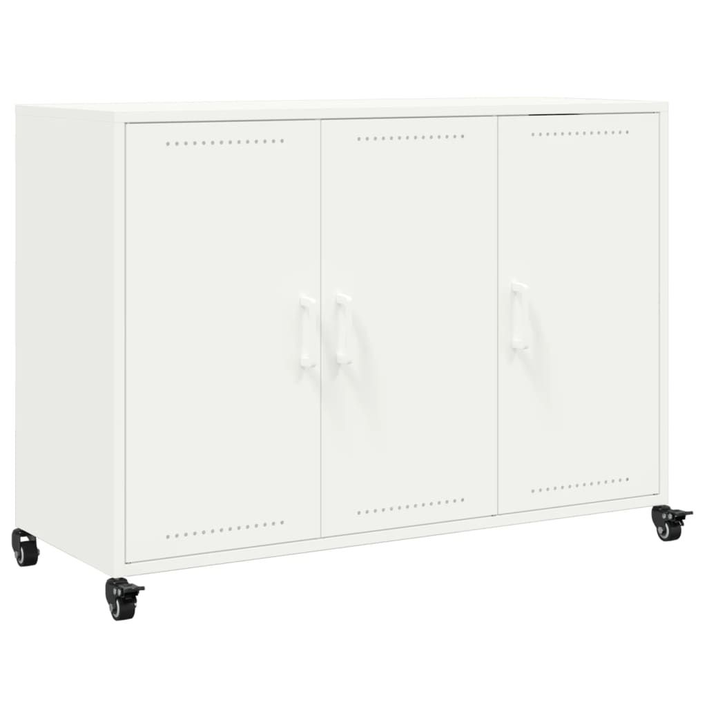 Sideboard Weiß 100,5x39x72 cm Stahl