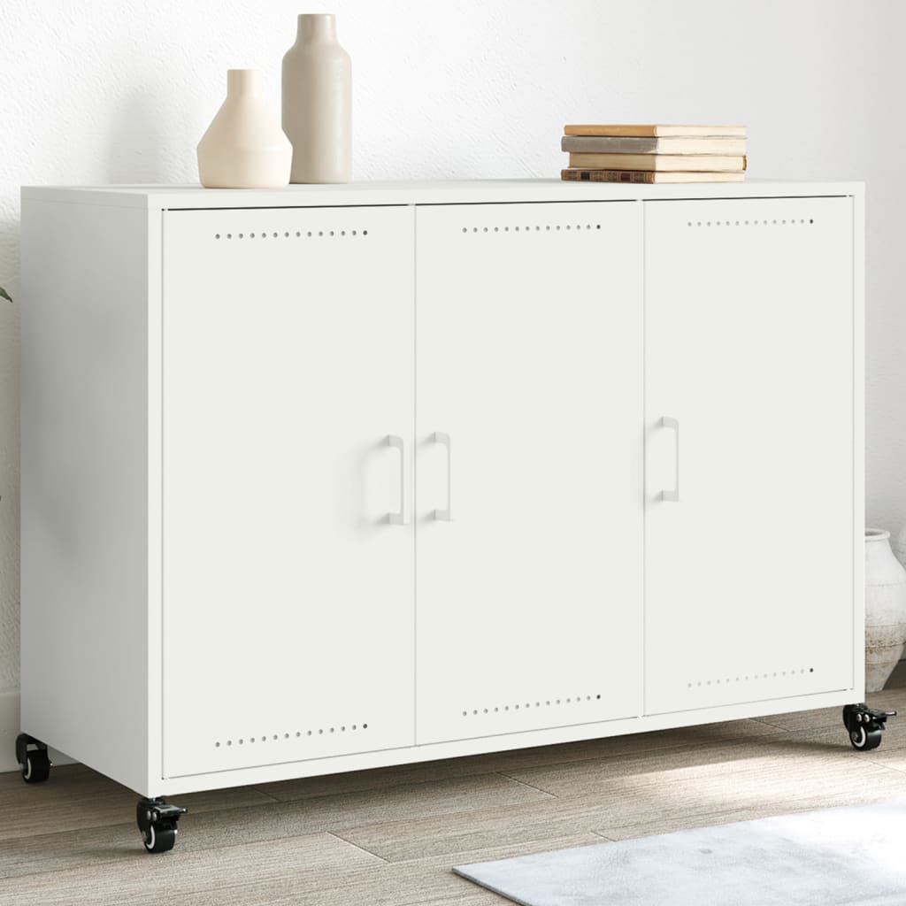 Sideboard Weiß 100,5x39x72 cm Stahl