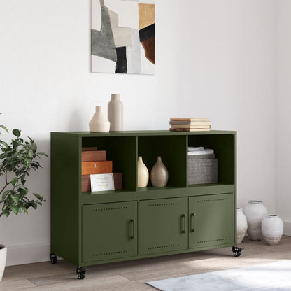 Sideboard Olivgrün 100,5x39x72 cm Stahl