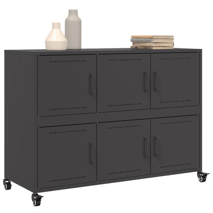 Sideboard Schwarz 100,5x39x72 cm Stahl