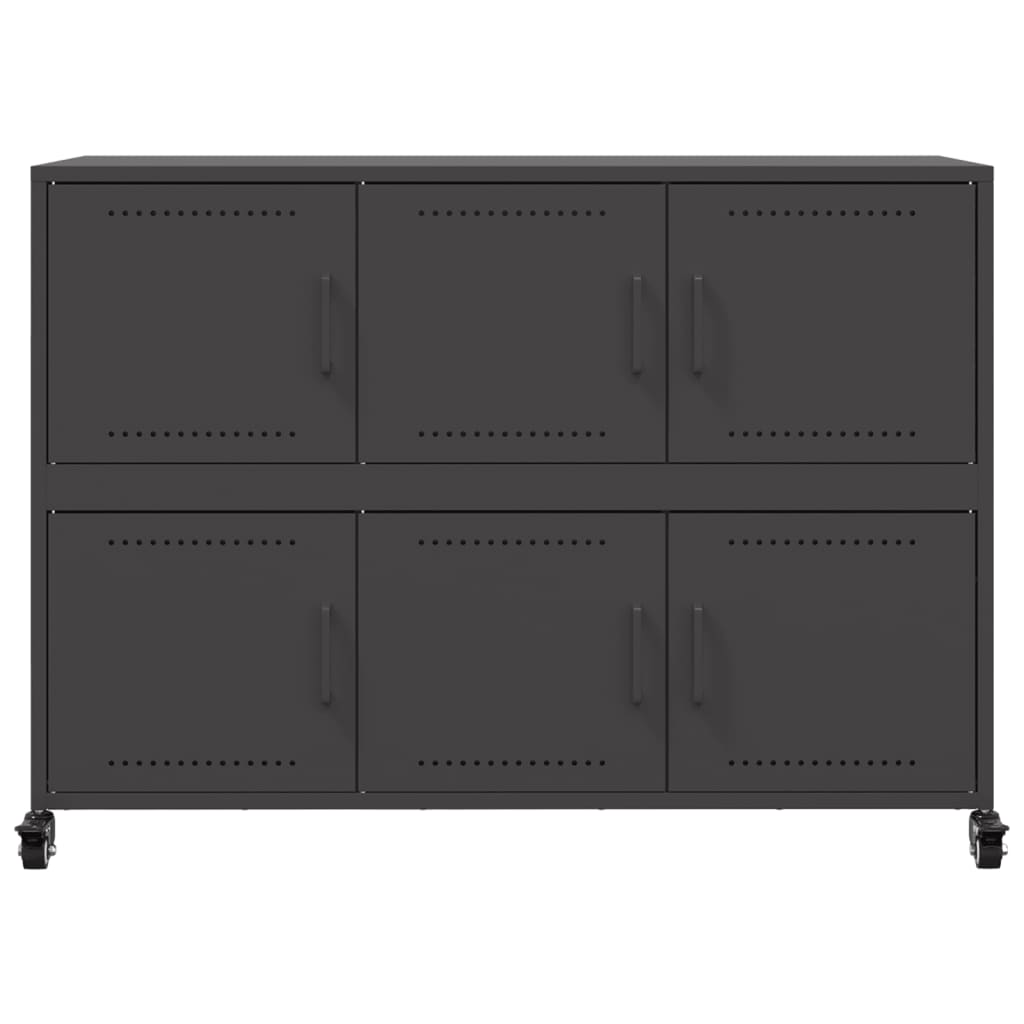 Sideboard Schwarz 100,5x39x72 cm Stahl