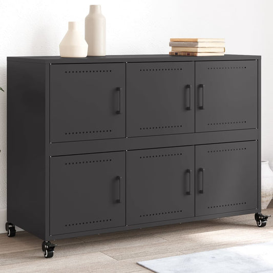 Sideboard Schwarz 100,5x39x72 cm Stahl