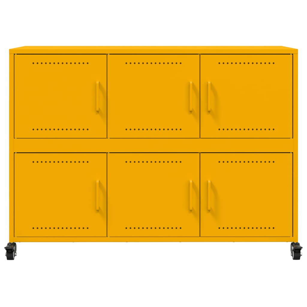 Sideboard Senfgelb 100,5x39x72 cm Stahl