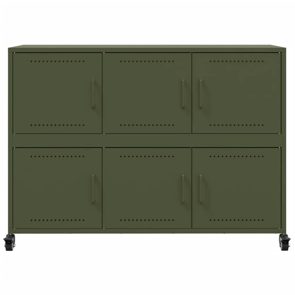 Sideboard Olivgrün 100,5x39x72 cm Stahl