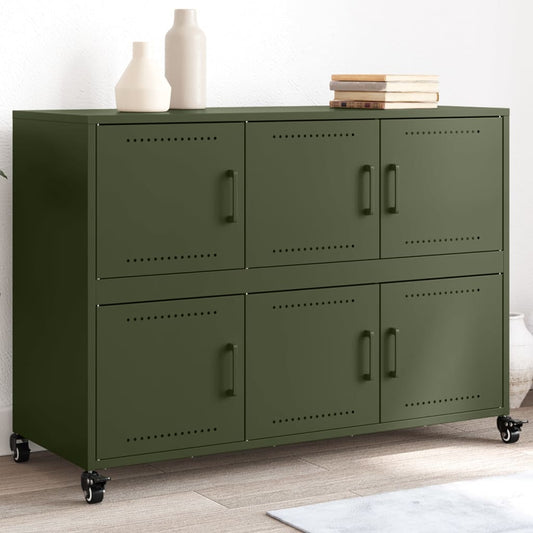 Sideboard Olivgrün 100,5x39x72 cm Stahl