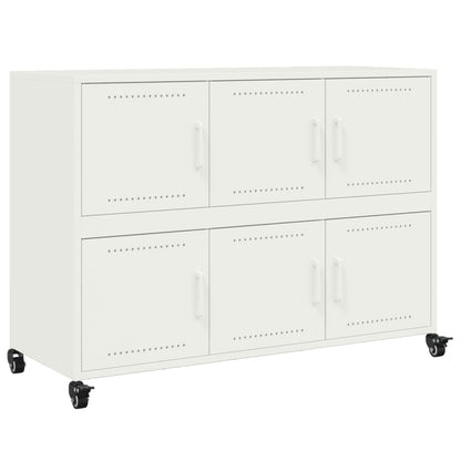 Sideboard Weiß 100,5x39x72 cm Stahl