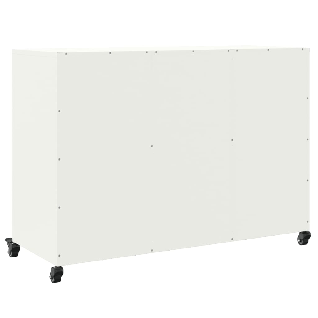 Sideboard Weiß 100,5x39x72 cm Stahl