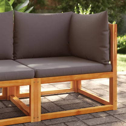 Garten-Ecksofa mit Kissen Massivholz Akazie