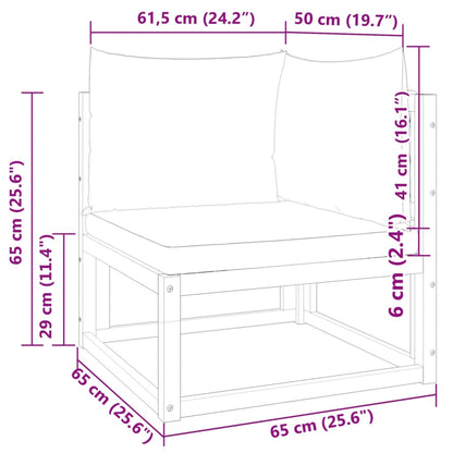 Garten-Ecksofa mit Kissen Massivholz Akazie