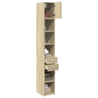 Hochschrank Schmal Sonoma-Eiche 30x42,5x225 cm Holzwerkstoff