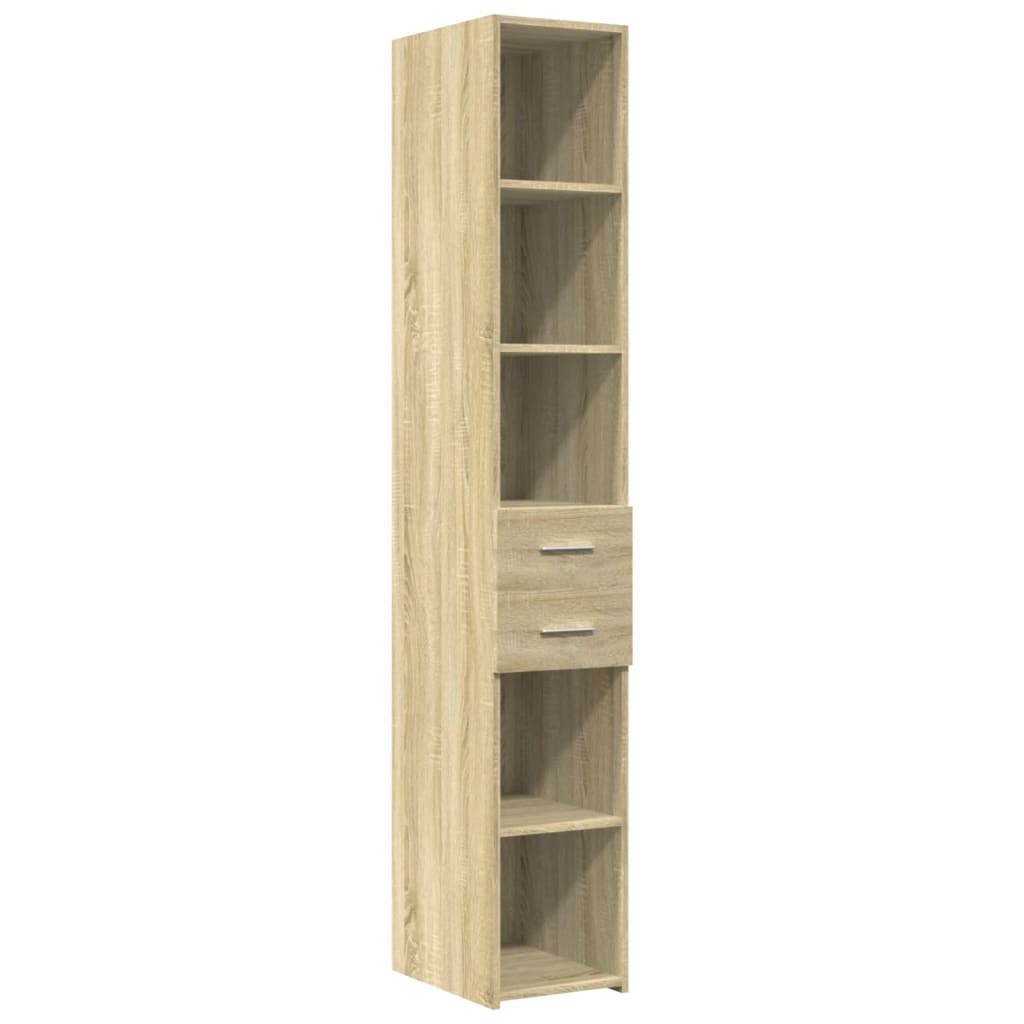 Hochschrank Schmal Sonoma-Eiche 30x42,5x225 cm Holzwerkstoff