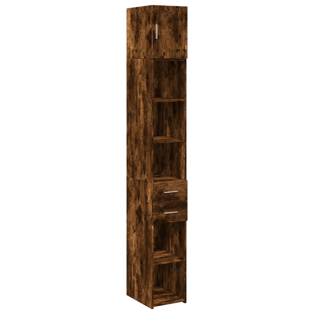 Hochschrank Schmal Räuchereiche 30x42,5x225 cm Holzwerkstoff