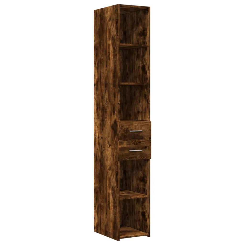 Hochschrank Schmal Räuchereiche 30x42,5x225 cm Holzwerkstoff