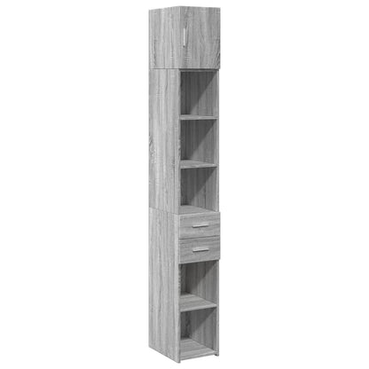 Hochschrank Schmal Grau Sonoma 30x42,5x225 cm Holzwerkstoff