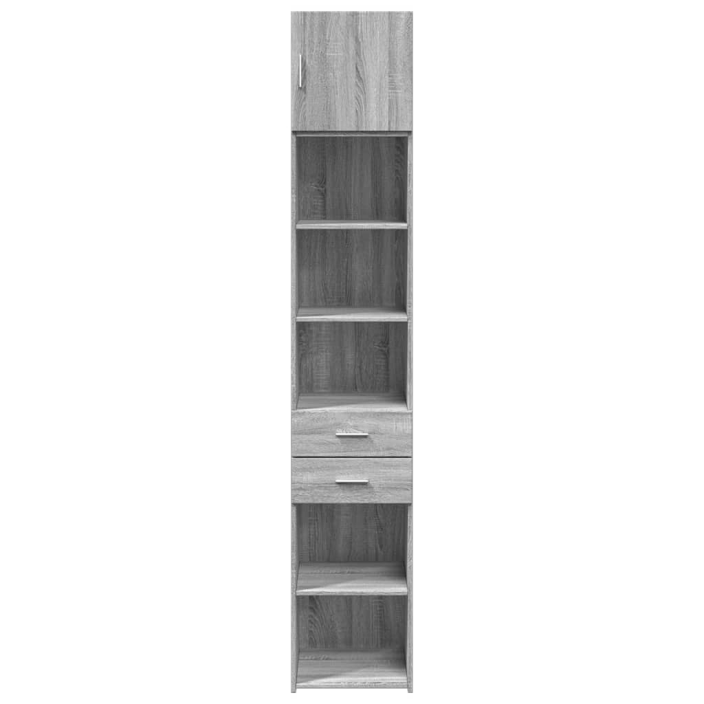 Hochschrank Schmal Grau Sonoma 40x42,5x225 cm Holzwerkstoff