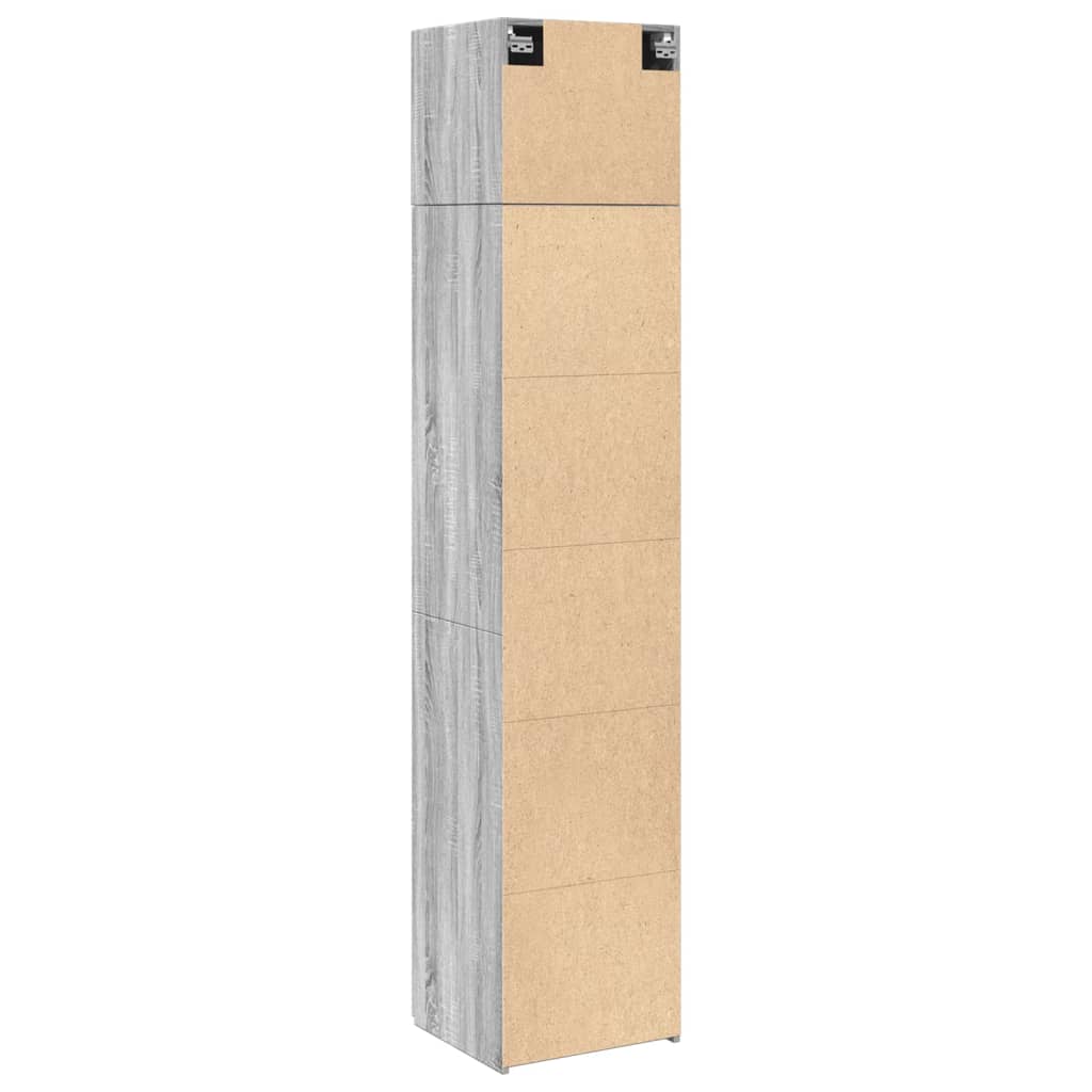 Hochschrank Schmal Grau Sonoma 45x42,5x225 cm Holzwerkstoff