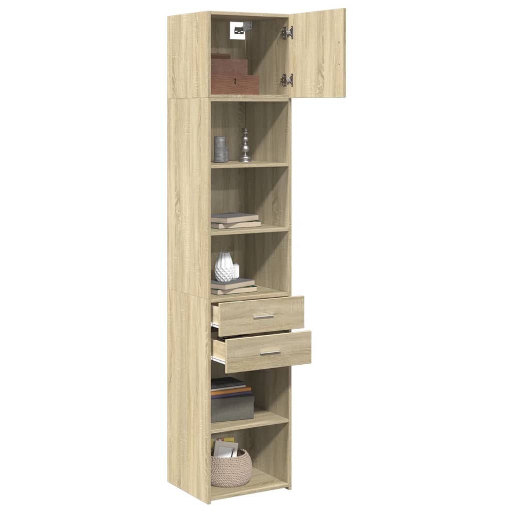 Hochschrank Schmal Sonoma-Eiche 45x42,5x225 cm Holzwerkstoff