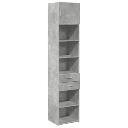 Hochschrank Schmal Betongrau 45x42,5x225 cm Holzwerkstoff