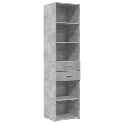 Hochschrank Schmal Betongrau 45x42,5x225 cm Holzwerkstoff