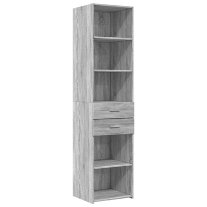 Hochschrank Schmal Grau Sonoma 45x42,5x225 cm Holzwerkstoff